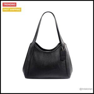 Vegan Leather Hobo Shoulder Bag Elegant Minimal Chic Tote Purse Medium
